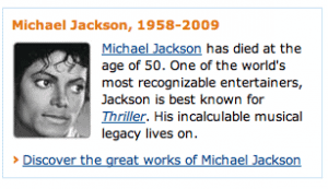 Amazon discover great Michael Jackson works