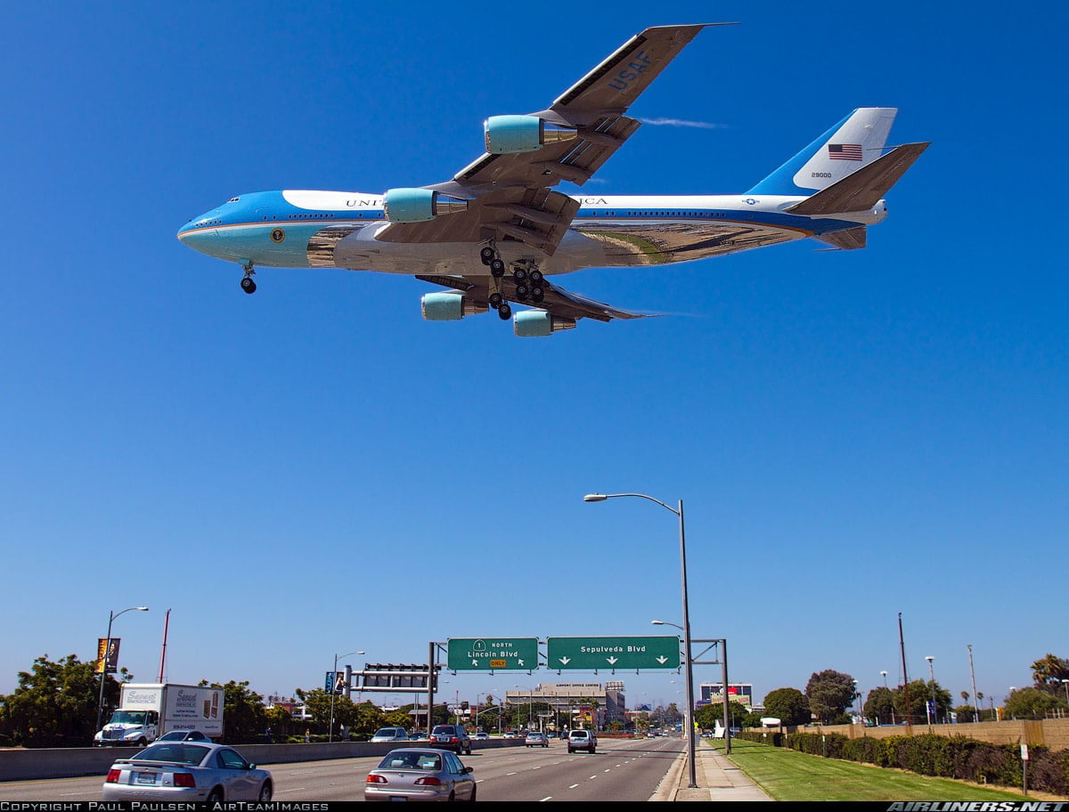 Air Force One landing at LAX