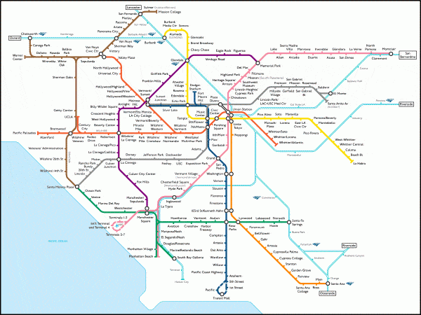 LA Transport Fantasy Map